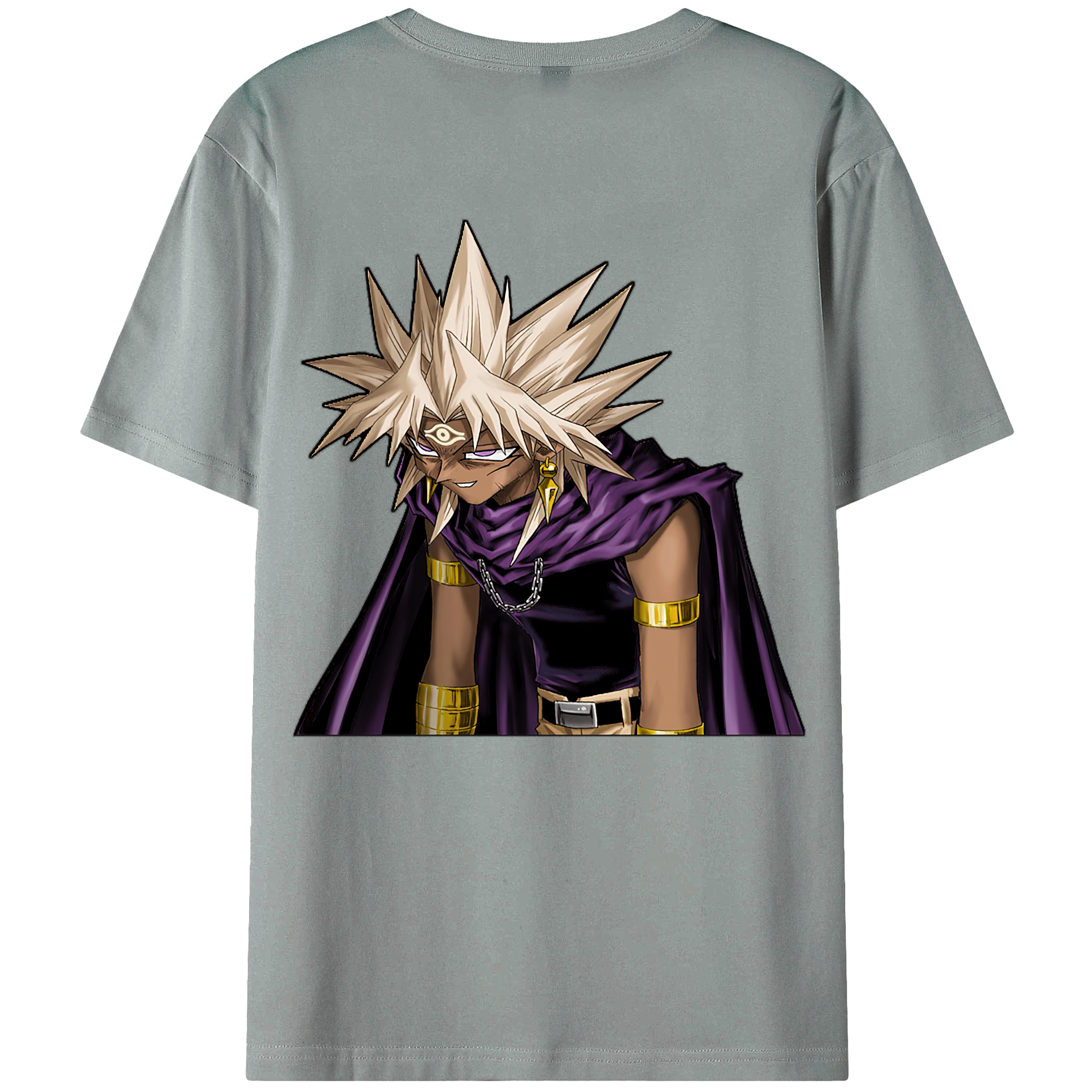 （画像用） 遊☆戯☆王 Yu-Gi-Oh! 綿100％ メンズ半袖Tシャツ（バックプリント） 通気性